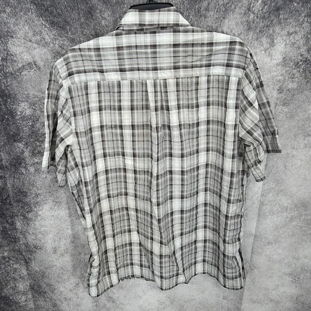 511 Tactical‎ Series Shirt Mens Medium Gray Plaid Conceal Carry Police